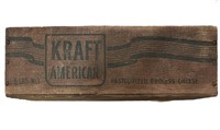 Wood Kraft American Cheese Box