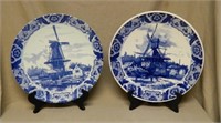 Blue Delft Hand Painted Chargers.
