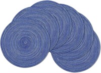 6pack Round Braided Placemats 15 inch