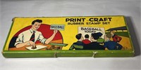 Vintage print craft rubberstamp set