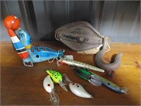 Misc Lot - Toy,  6 lures and pulley