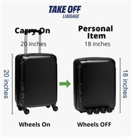 New 18" Takeoff Personal Item Suitcase 2.0 with