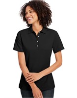 Hanes Women's Pique Polo, Black, 3X Large