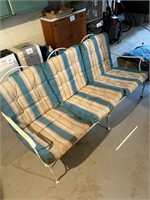 Old Outdoor Meatal Couch And Chair.