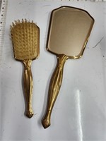 Vintage Mirror and Brush