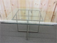 Fine Bevelled Glass Top Table