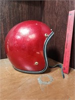 Vintage Red Metal Flake Helmet