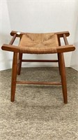 Saddle shape seat with woven top, 19x19x12,