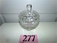 FOSTORIA COVERED FOOTED CANDY DISH