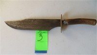 Knife 15 1/2" overall 10" blade antler handle