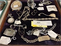 Sterling Silver Jewelry with Frame
