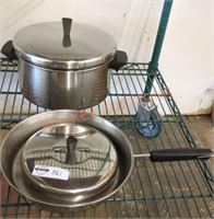 Revere Ware pot and fry pan