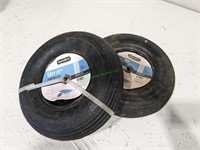 2 Unused Wheel Barrow Tires 4.00-6