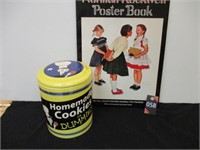 Norman Rockwell Poster Book & Cookie Jar