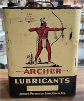 ARCHER LUBRICANTS WINDMILL OIL EMPTY TIN CAN