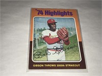 1975 Bob Gibson Topps Baseball Card #3