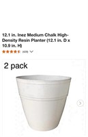 Medium Chalk High- Density Resin Planter