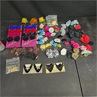 Assortment of hair barrettes and SHOE CLIPS