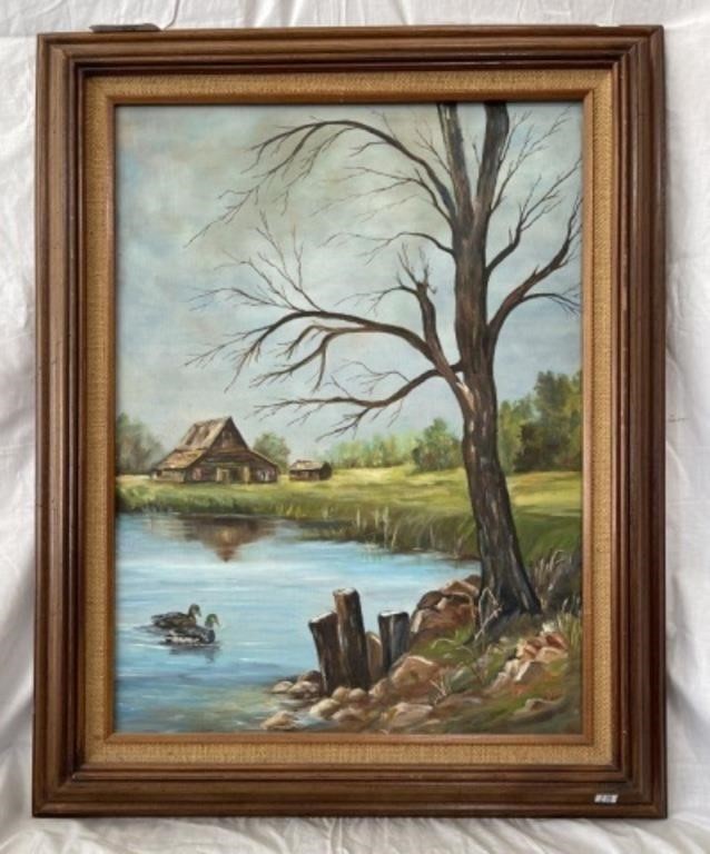 Framed Oil on Canvas