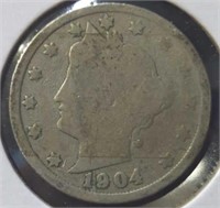 1904 Liberty Head V. Nickel