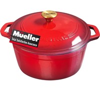 $55 Mueller 6 Qt Enameled Cast Iron Dutch Oven