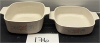 (2) 1980’s; Corning; Symphony Casserole Dishes