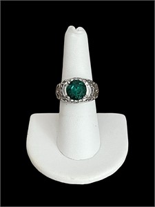 2.00ct Colombian Emerald Round Cut 14k Gold Ring