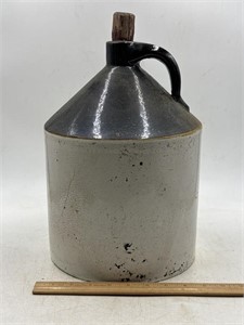 -2 tone stoneware jug, unmarked