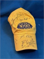Multi Autographs NHRA Hat Drag Racing