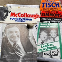 Assorted Vintage Election Campaign Materials