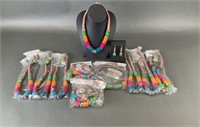 Vibrant Bead & Thread Necklace & Earring Sets