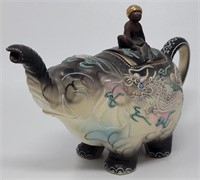 Asian Dragonware Moriage Elephant Teapot