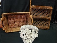 Basket, shelf and boot scrapper