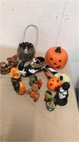 Group of Halloween decorations