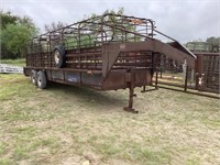 24’  GOOSENECK STOCK TRAILER