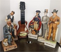 Lot w/ Vtg Decanters incl Mr Boston Guitar,