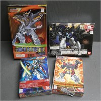 (4) Sealed Gundam Action Figure Model Kits
