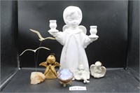 13"T Angel Candle Holder Figure, Mini Figure