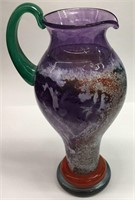 Kosta Boda Multicolored Art Glass Pitcher