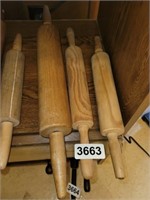 (3) VINTAGE ROLLING PINS