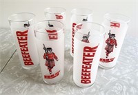 Set of 6 Beefeater BLT frosted highball glasses