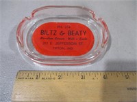 Biltz & Beaty Ashtray (Tipton, IND)