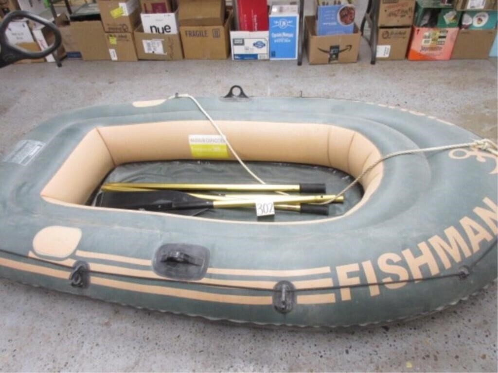 Fishman 1-Person Inflatable Raft w/ Oars