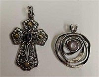 (2) Sterling Silver Pendants