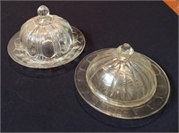 Vintage Clear Glass Butter Dishes
