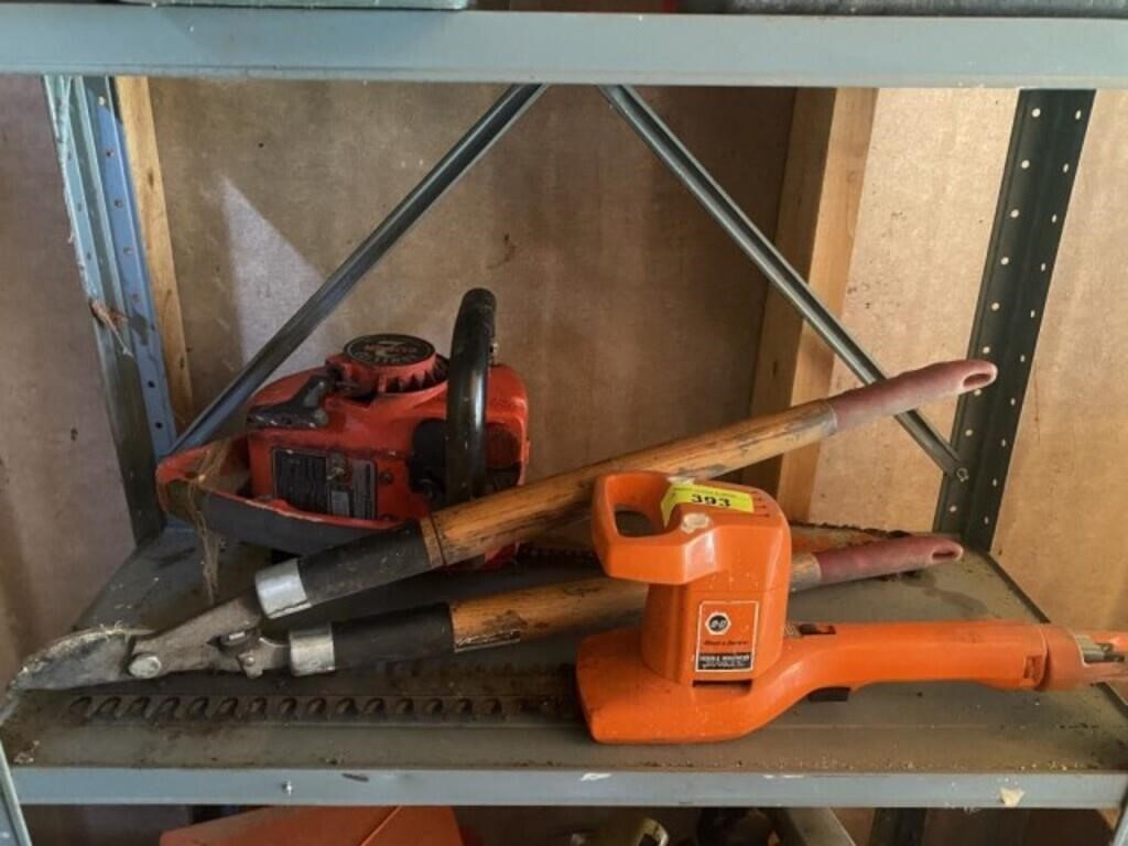 Electric black and decker trimmer, chain saw
