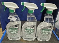 3 Spray Bottles Simple Green Crystal