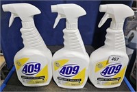 3 Spray Bottles 409 Multi-Surface Cleaner