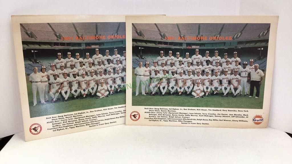 Two Baltimore Orioles 1981 baseball team