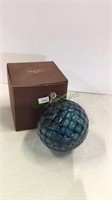 Beautiful fire and ice hand blown ornament ball